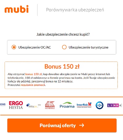 Mubi Bonus 150 zł