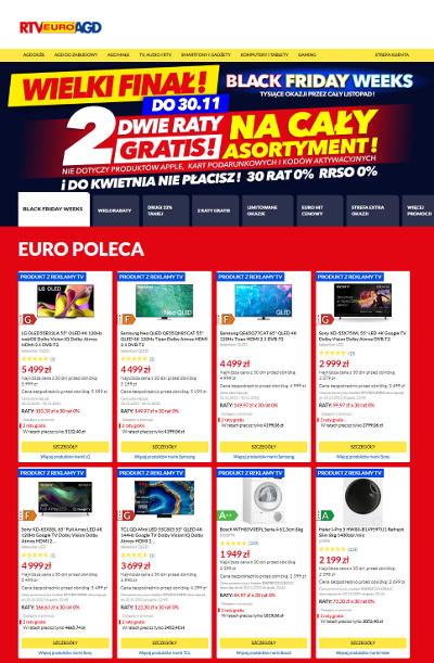 Promocja internetowa RTV Euro AGD